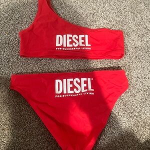 Diesel Red One Piece Swimsuit Bold Swimwear